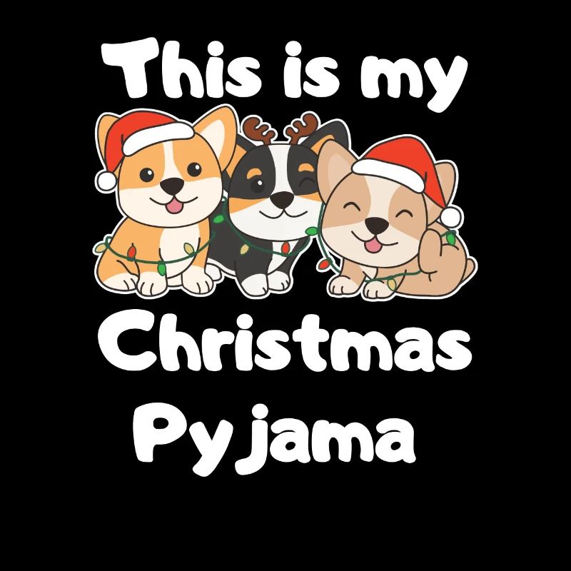 Corgi Hunde Weihnachts Schlafanzug