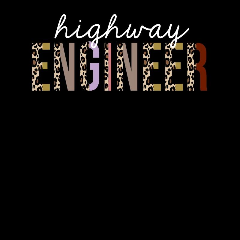 Highway Engineer Leopard Print Drôle cadeau