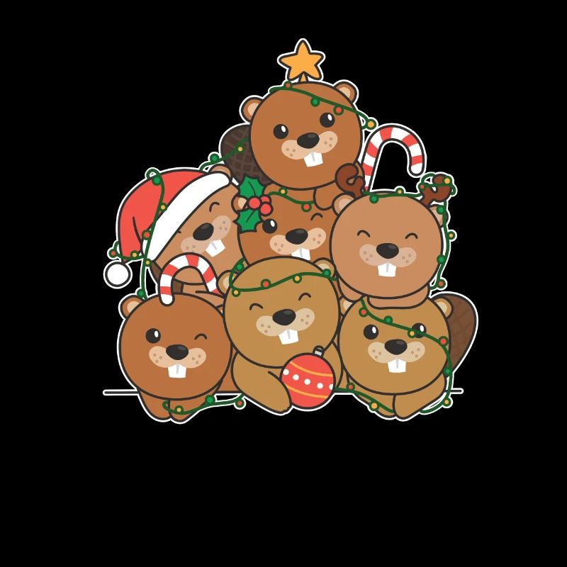 Arbre de Noël de castor Drôle d’animal Noël