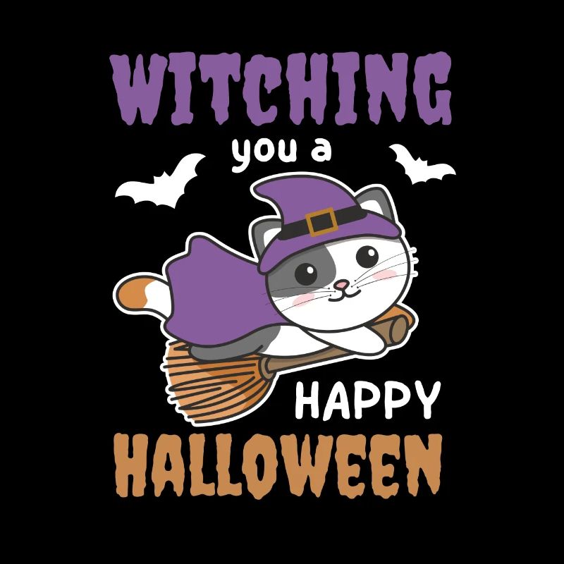 Sorcière Chat Sorcière Sorcières Vous Sorcelant un Joyeux Halloween