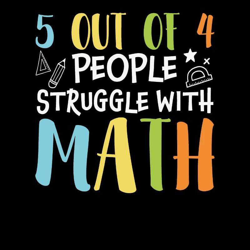 5 von 4 Menschen kämpfen mit Mathe