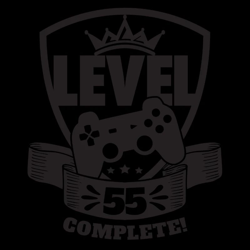 Niveau 55 Cadeau d’anniversaire complet 55 ans