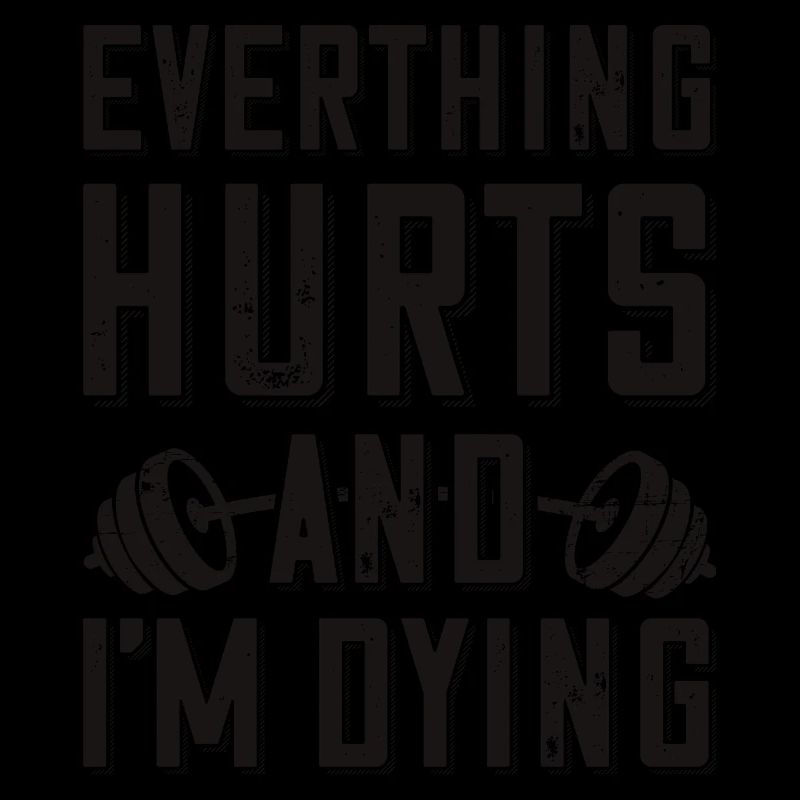 Bodybuilder saying everything hurts me barbell