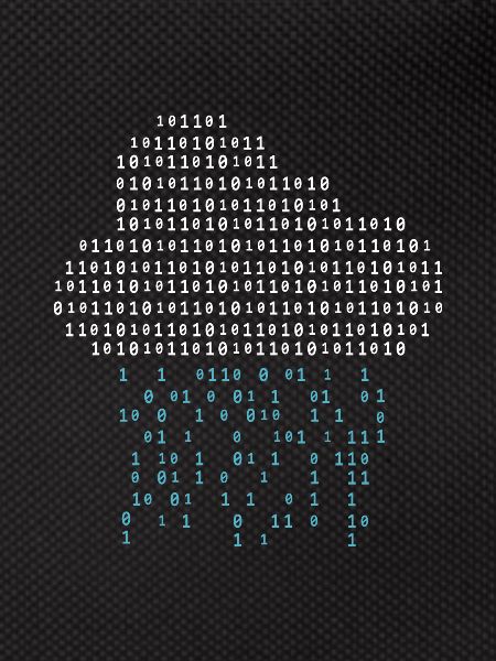 Programmierer - binary code cloud rain