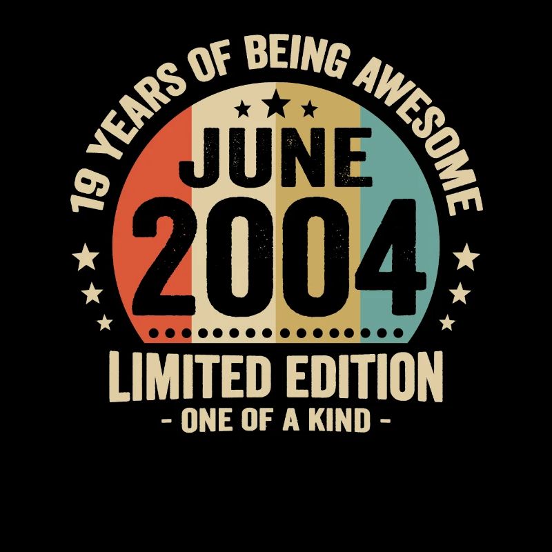 Juni 2004 19-jähriges Jubiläum Vintage-Geschenkidee