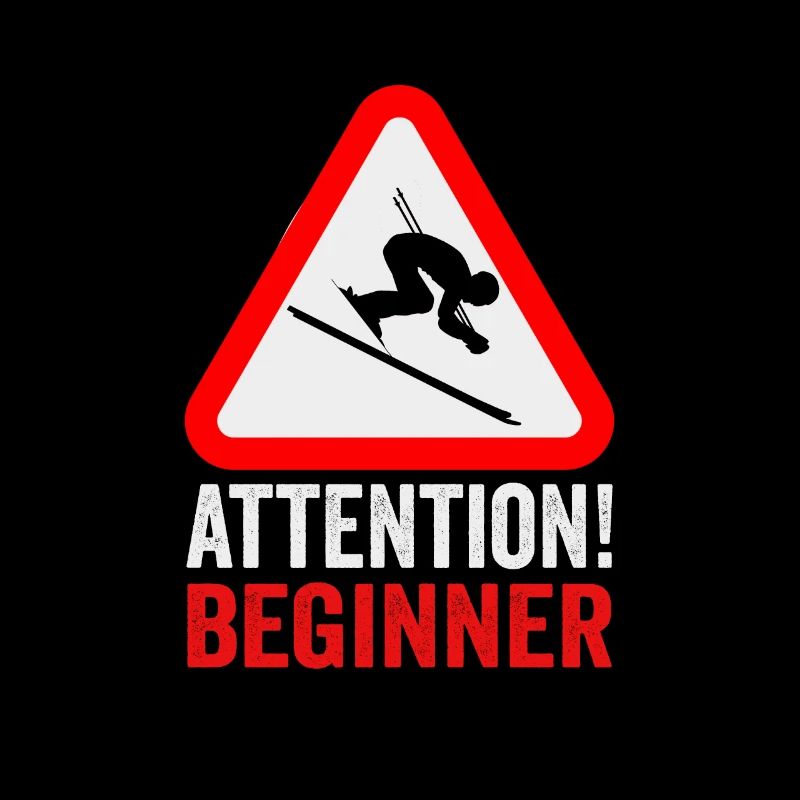 Skifahrer Attention beginner! Ski