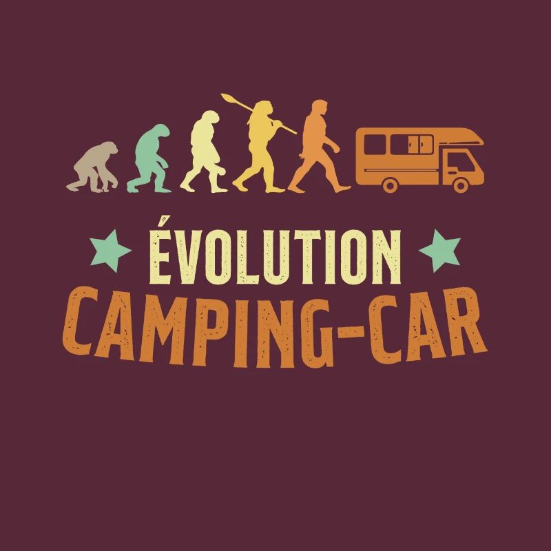Evolution Camping Car Humor Geschenk
