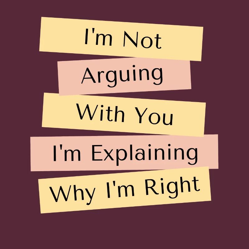 I'm Not Arguing I'm Just Explaining Why I'm Right