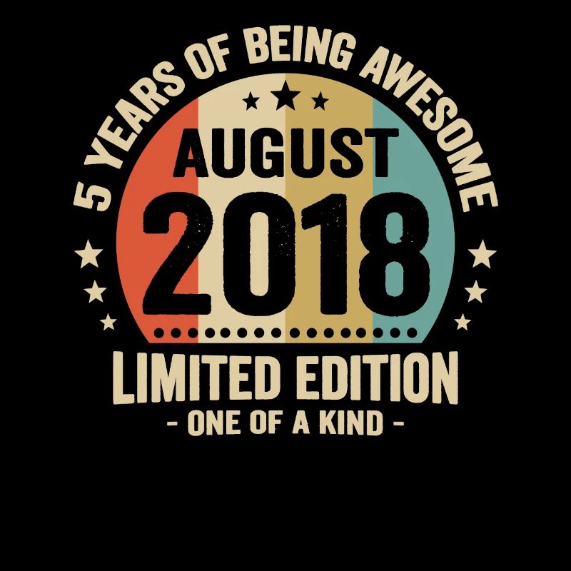 August 2018 5 Years Anniversary Vintage Gift