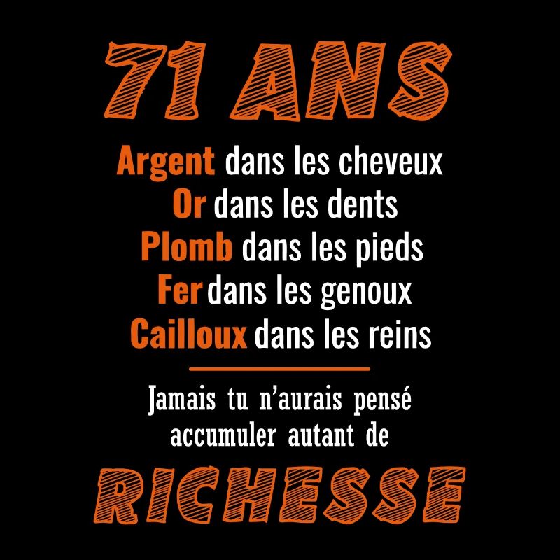 71 Ans Anniversaire Drôle Idée Cadeau