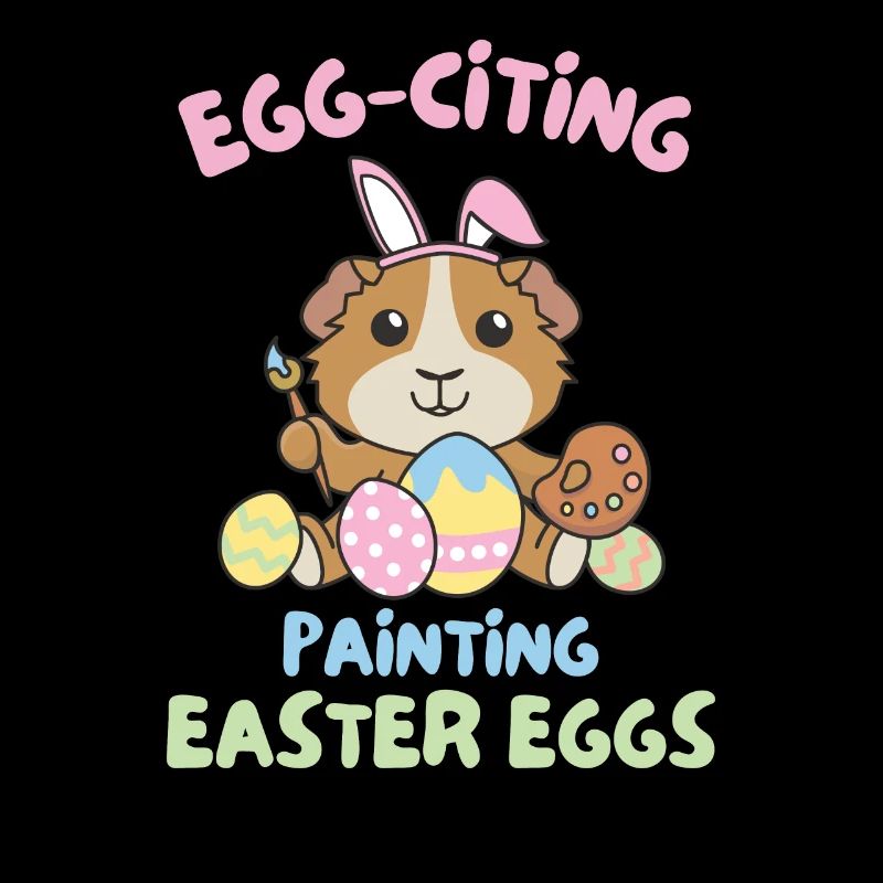 cute guinea pigs for Easter with Easter eggs