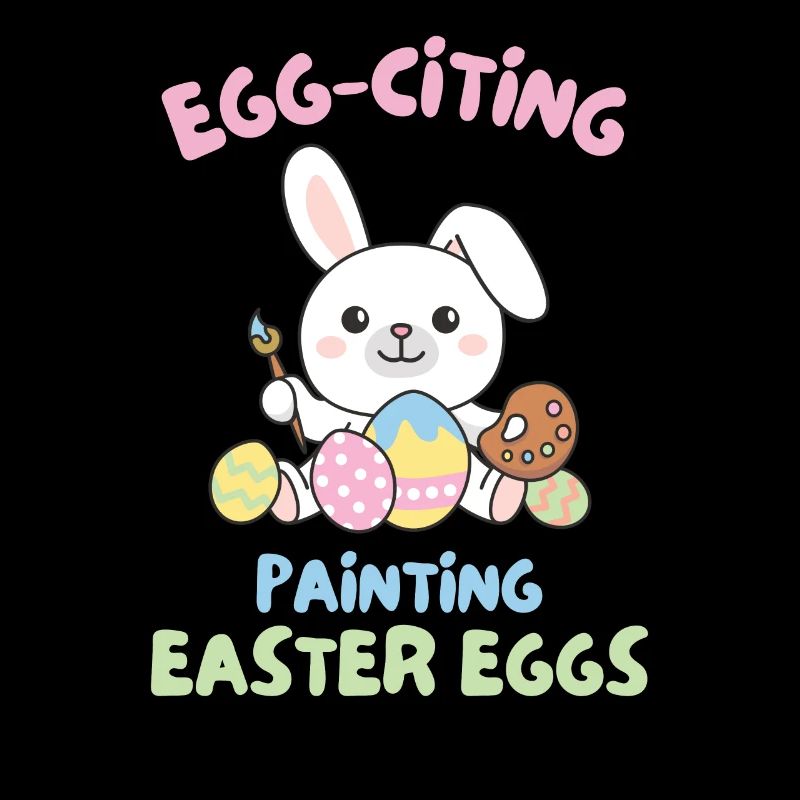 cute bunnies for Easter with Easter eggs bunny