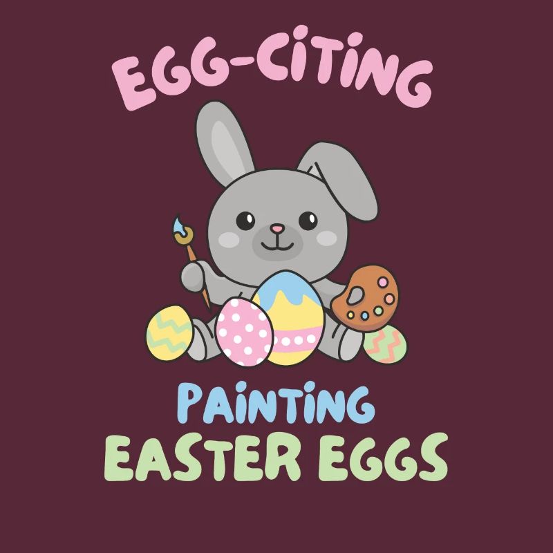 cute bunnies for Easter with Easter eggs bunny
