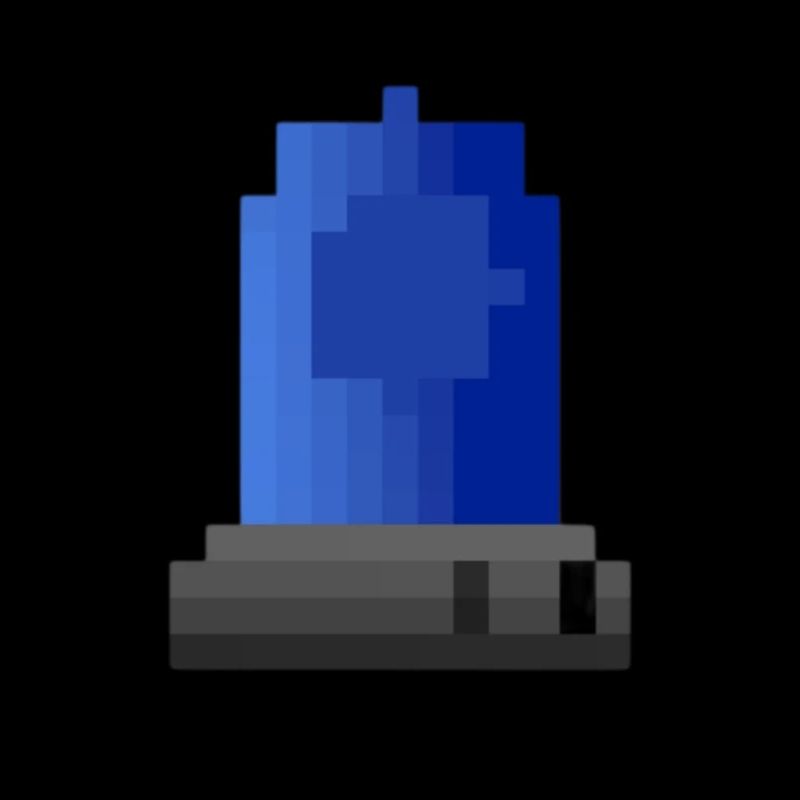 Pixel art de la sirène de lumière bleue