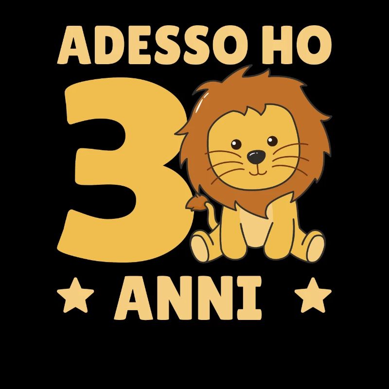 Children 3rd birthday lion 3 years old