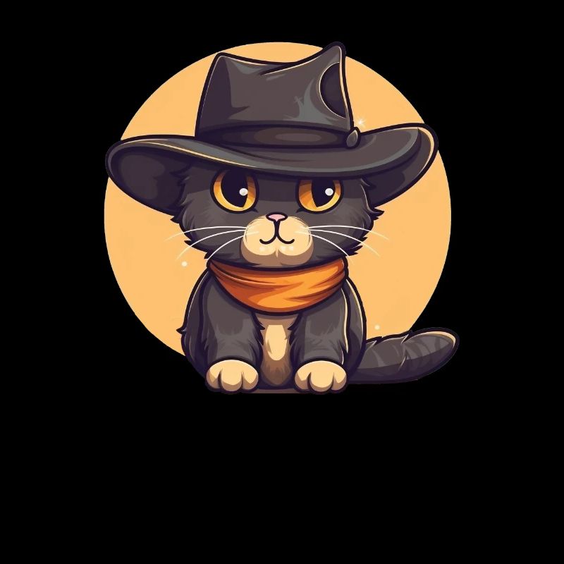 Meowdy Howdy Cat Cowboy Hat Chats mignons