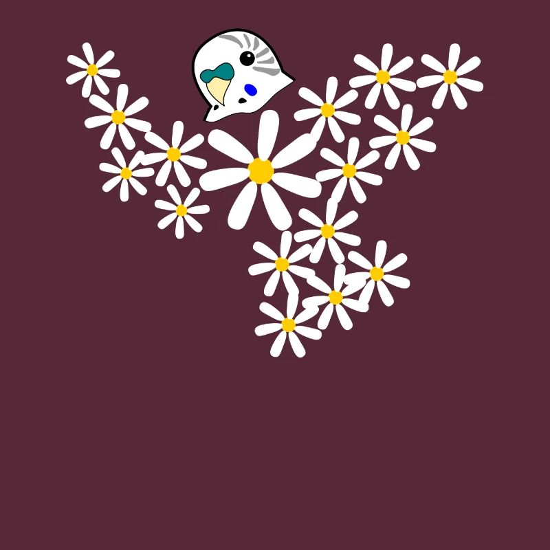 Perruche oiseau faite de fleurs