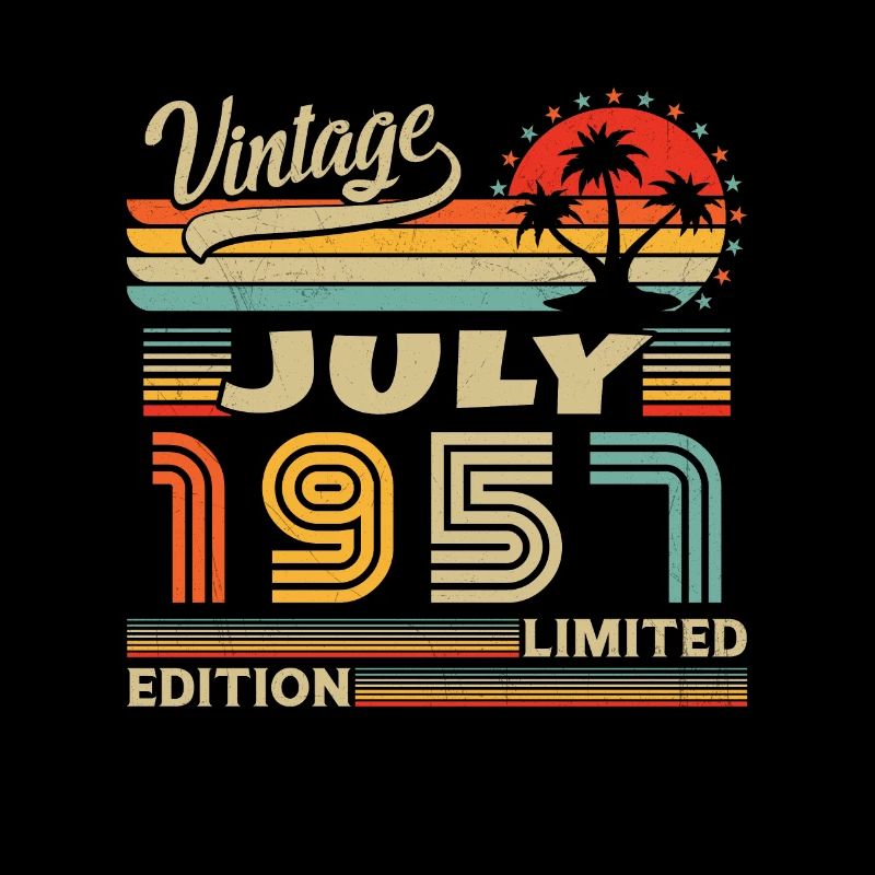Geschenk Geburtstag Vintage Juli 1957