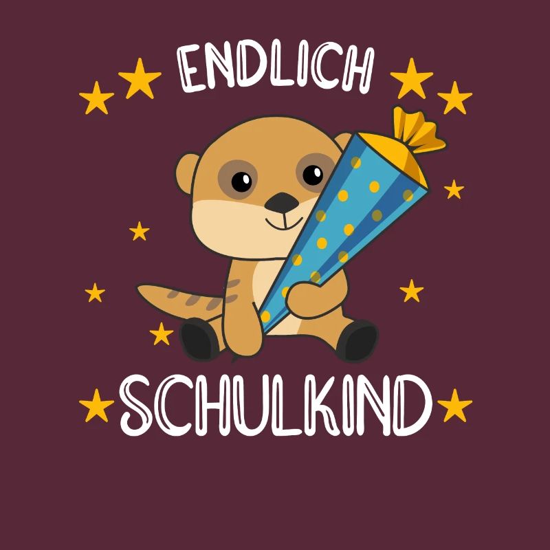 endlich Schulkind Einschulung Schule Erdmännchen
