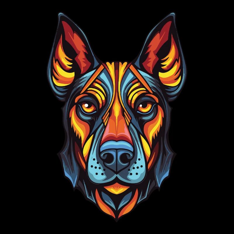 Portrait de chien doberman