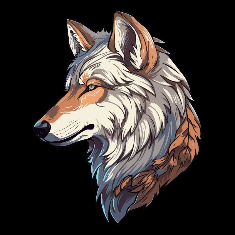 Wolf costume blue wolf head werewolf and