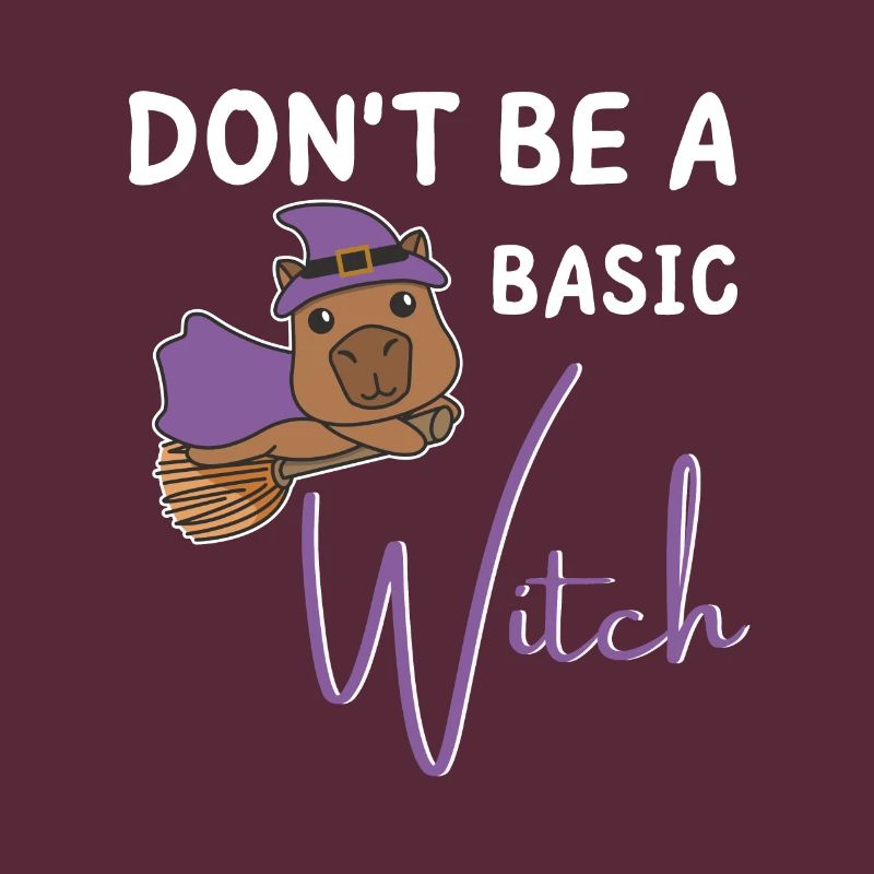 Capybara Halloween Hexen don't be a basic Witch