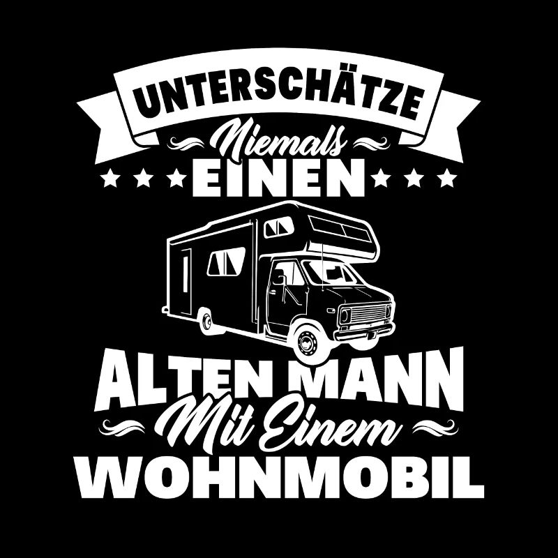 alten mann mit einem Wohnmobil