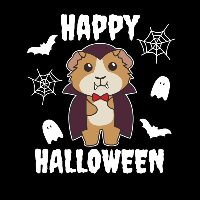Cochon d'Inde Joyeux Halloween vampire mignon