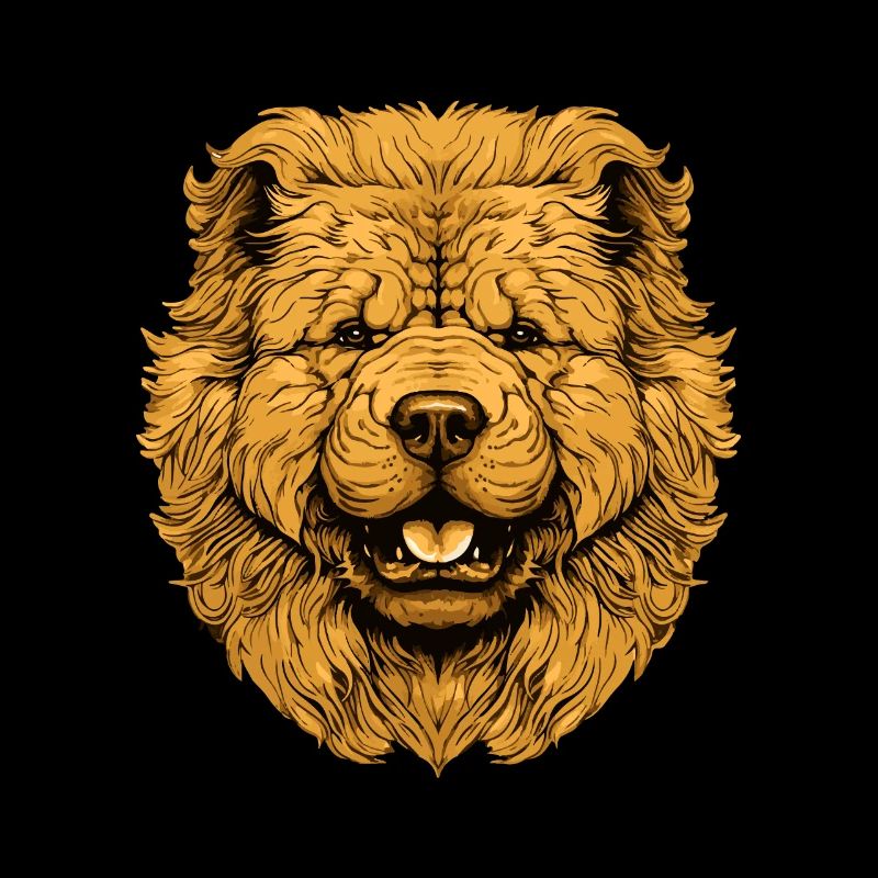 Tête de chien Chow Chow