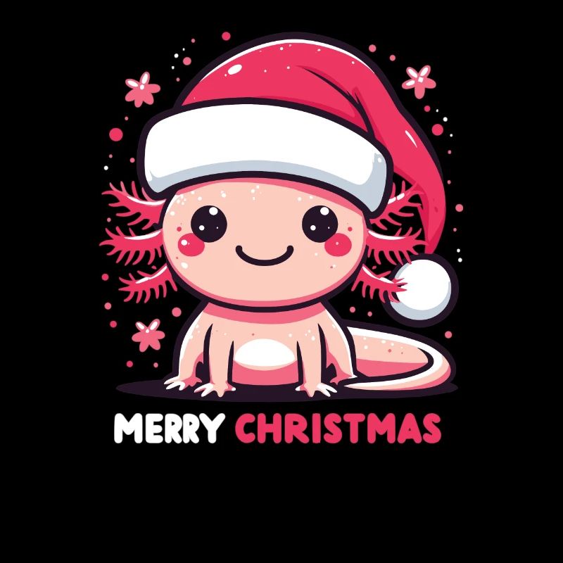 Axolotl Noël Axolotls mignons Joyeux Noël