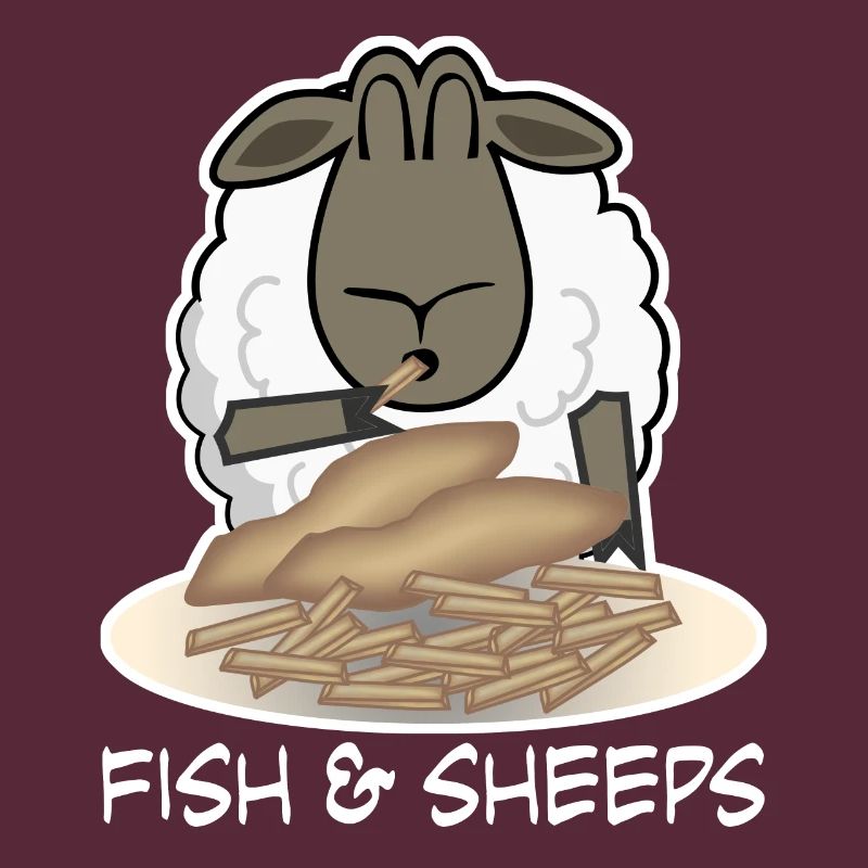 Sheep eats Fish and Chips Shepherd