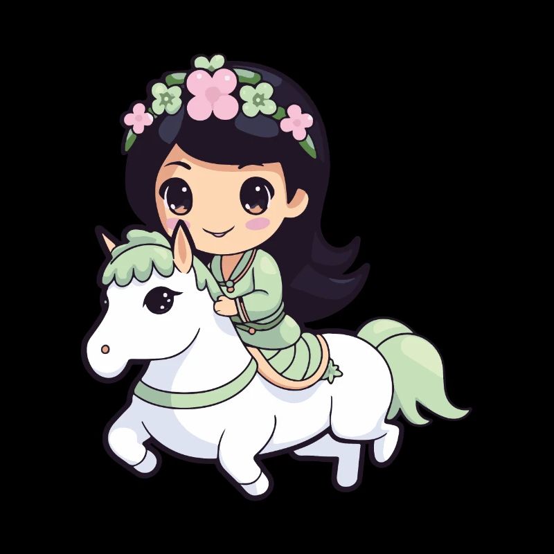 Bande dessinée de cheval de princesse