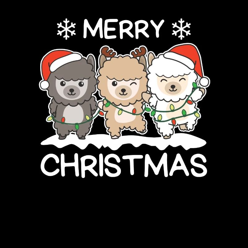 Frohe Weihnachten Alpaka Heiligabend Alpakas