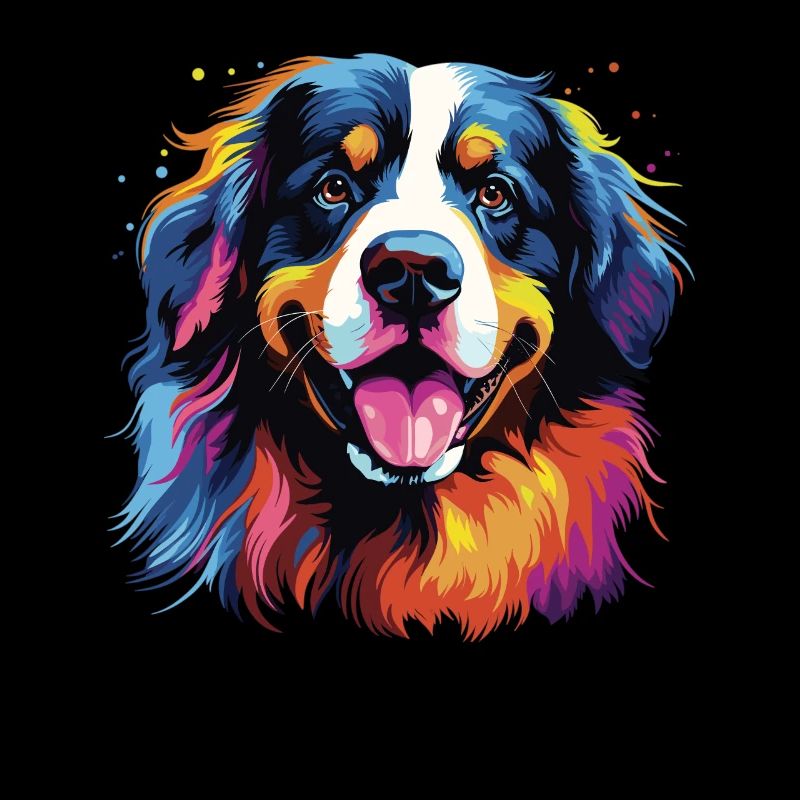 Aquarelle coloré Bouvier bernois