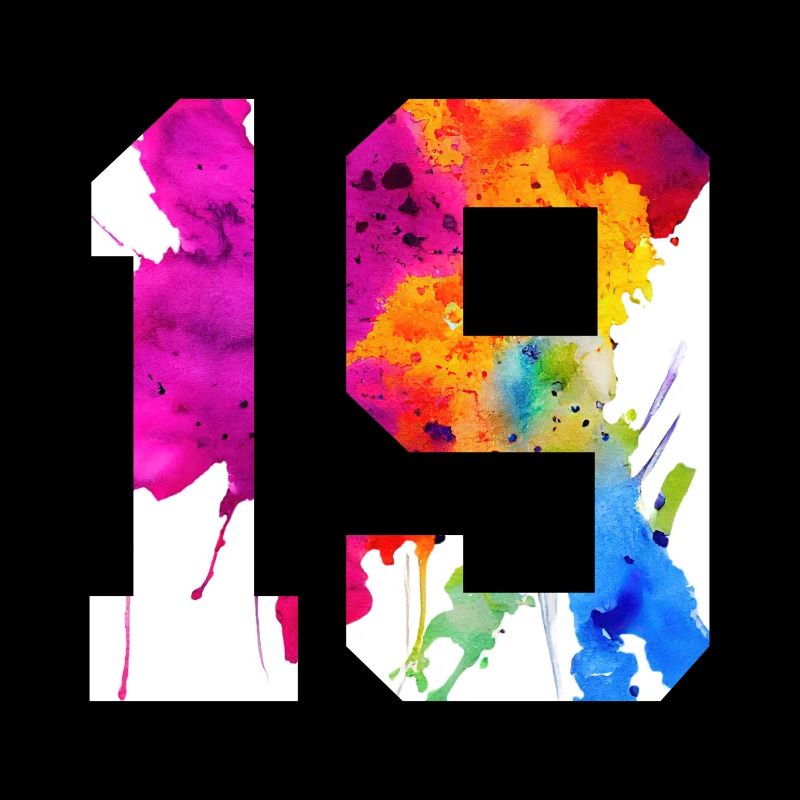 NUMBER 19 YEARS OLD 19TH BIRTHDAY
