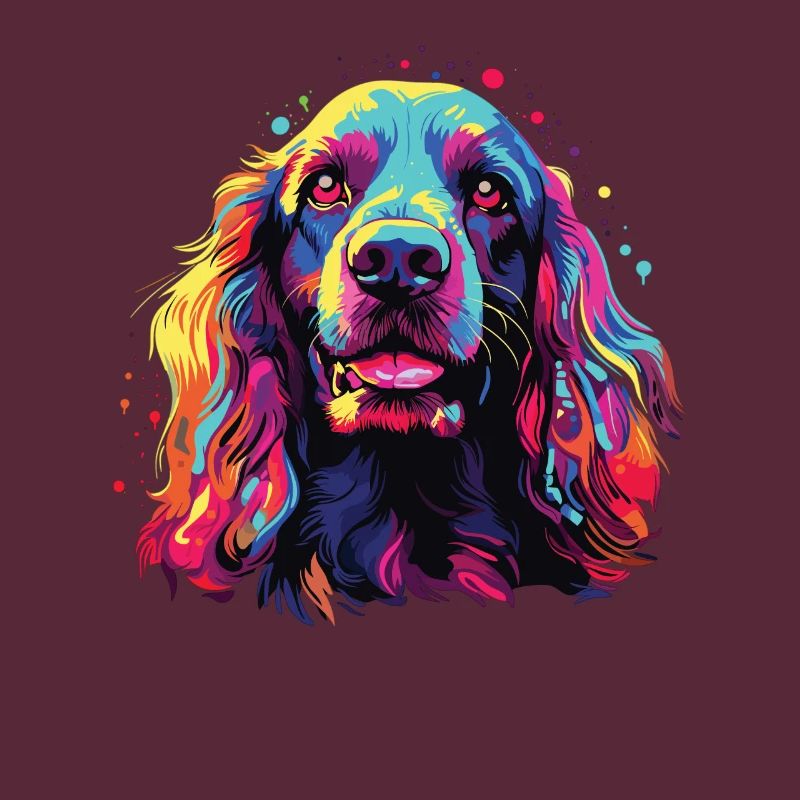 Wasserfarben Farbenfroher Cocker Spaniel