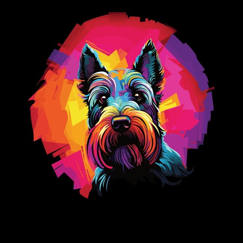 Aquarelle coloré Scottish Terrier