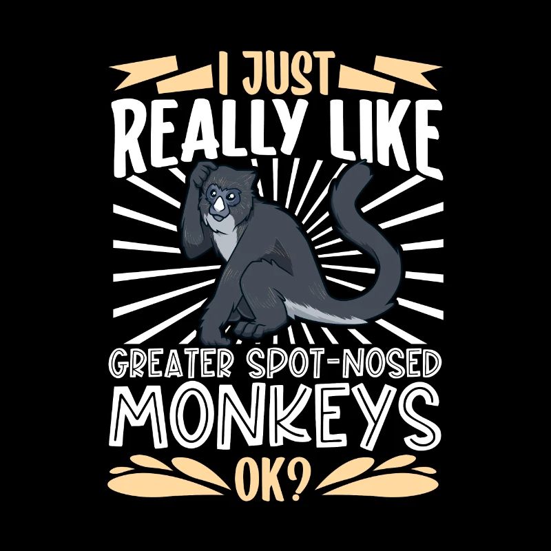 I love Greater Whitenose Monkeys