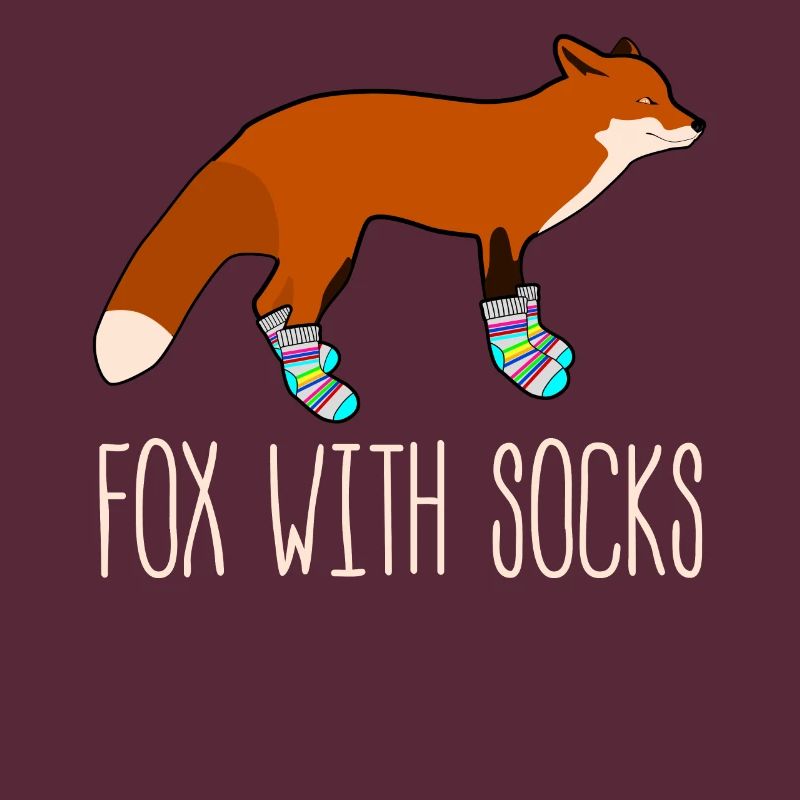 Fox with Winter Socks Sock Wool Socks