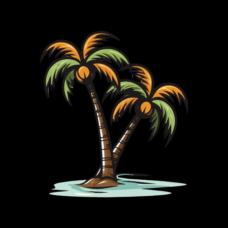 Palm Trees Island Summer