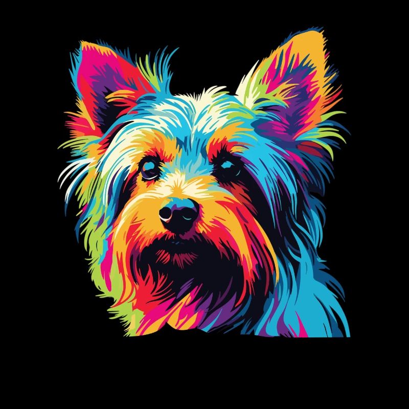 Aquarelle colorée australien Silky Terrier