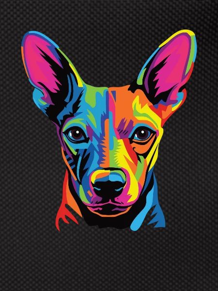 Wasserfarben Farbenfroher Xoloitzcuintli
