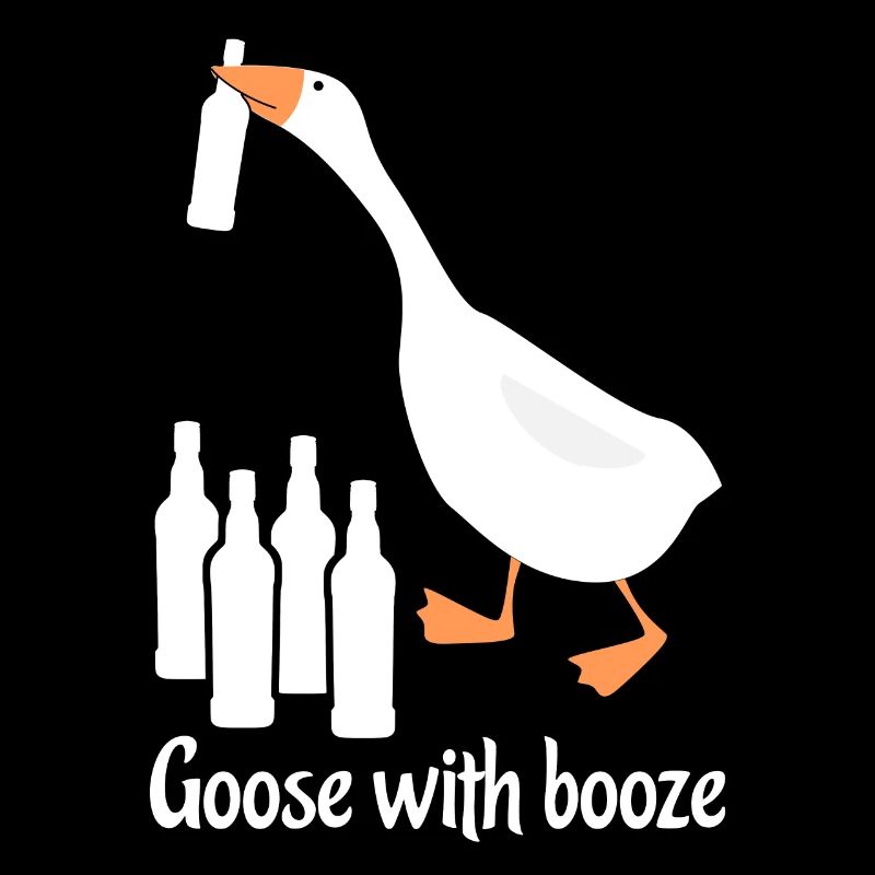Oie avec oies alcoolisées