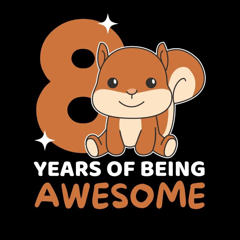 Squirrel for 8th birthday children eight years