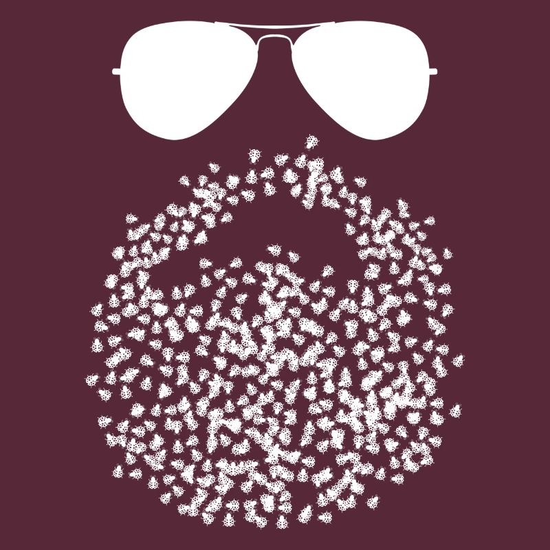 Ladybug Beard with Ladybugs