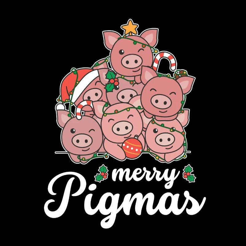 Joyeux Noël Pigmas Jeu de Mots Cochon