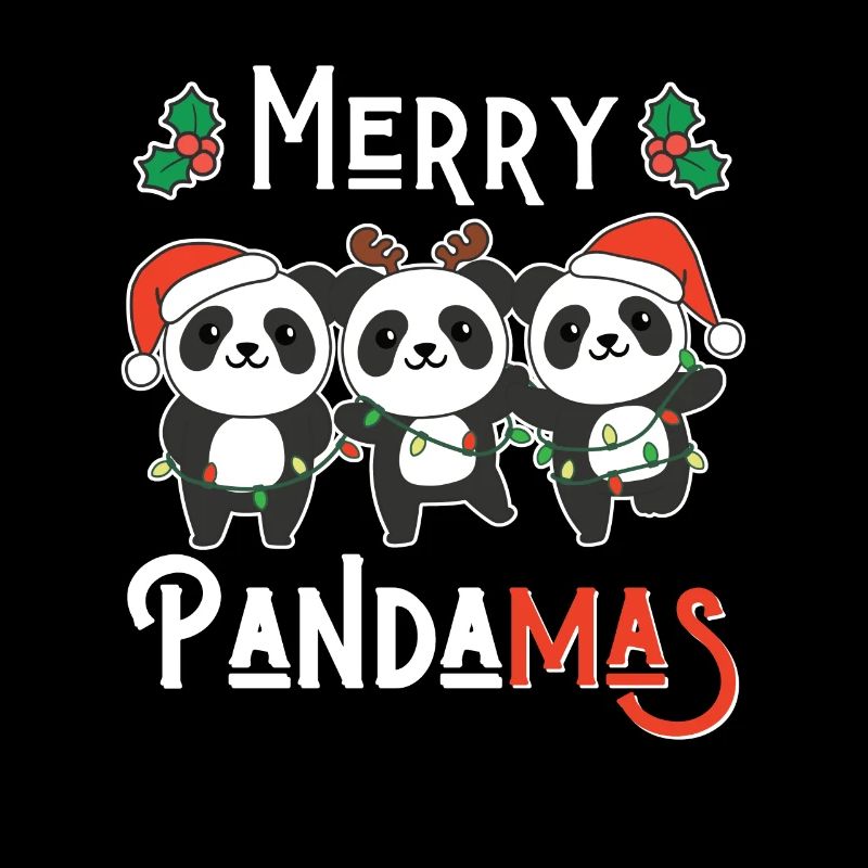 Joyeux Noël Pandamas Jeu de mots Panda