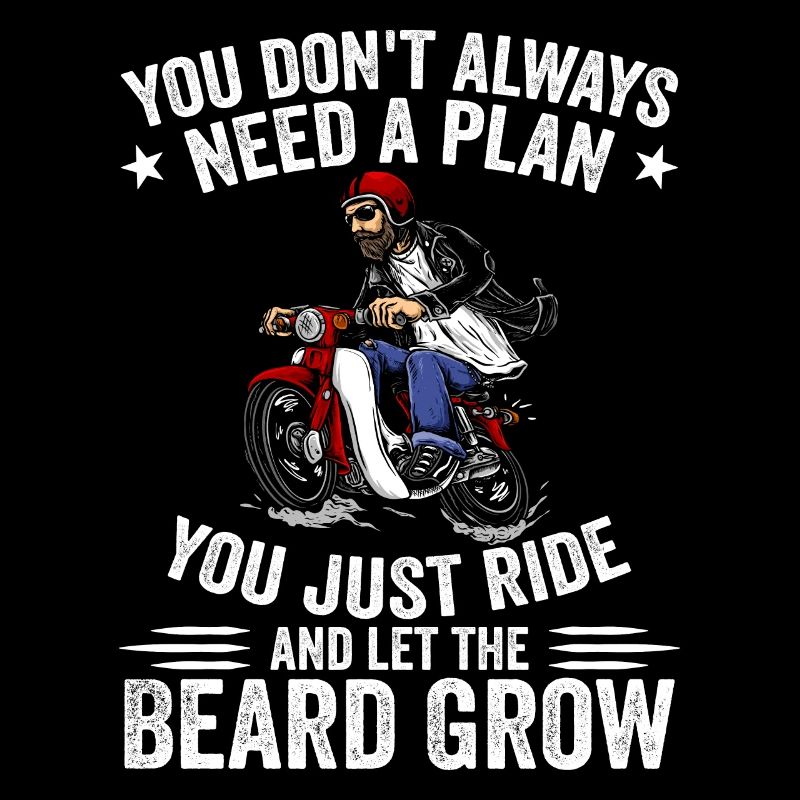Motorrad Bart Biker Vollbart Bike Rocker