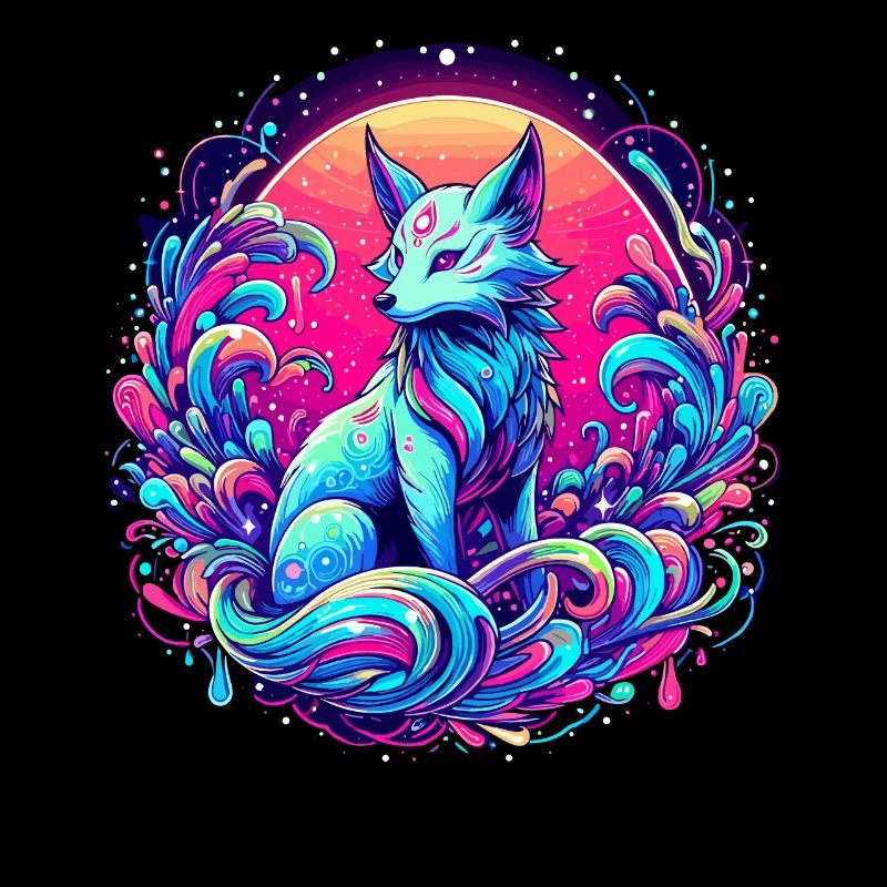 Fuchs Kunst Psychedelisch