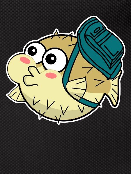 Puffer Fish with Backpack